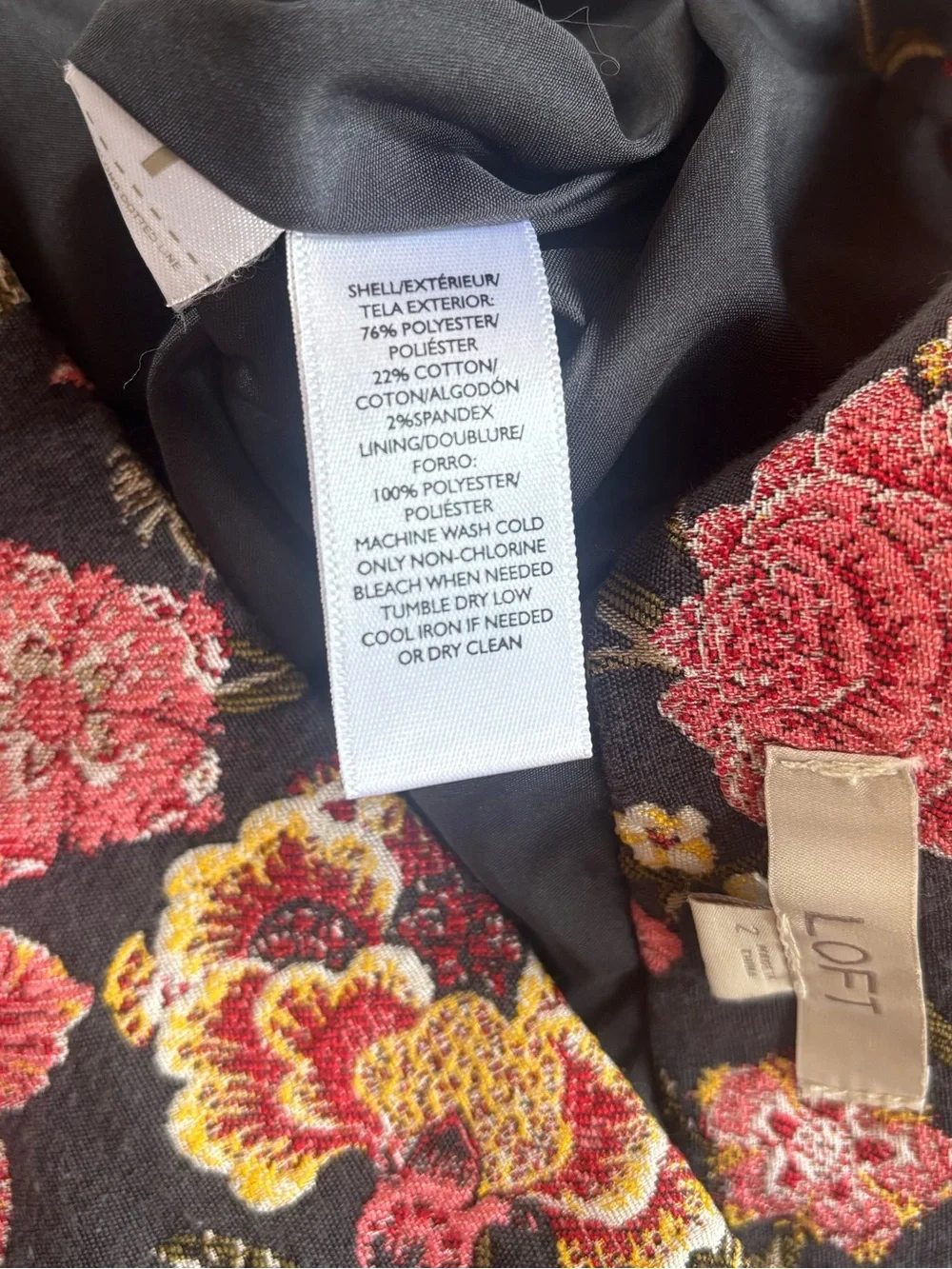 LOFT Floral Woven Tapestry Mini Skirt Size 2